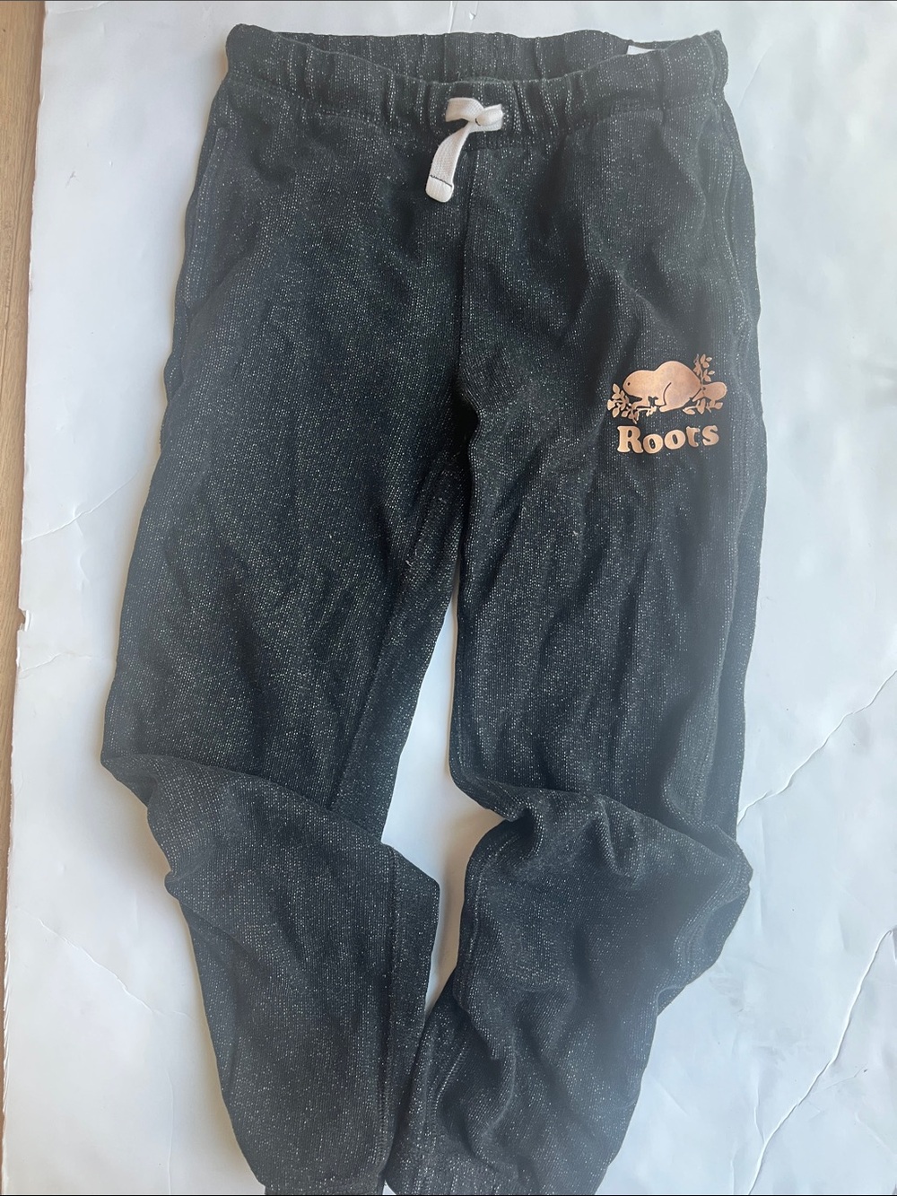Roots Kids size 8 Black Joggers